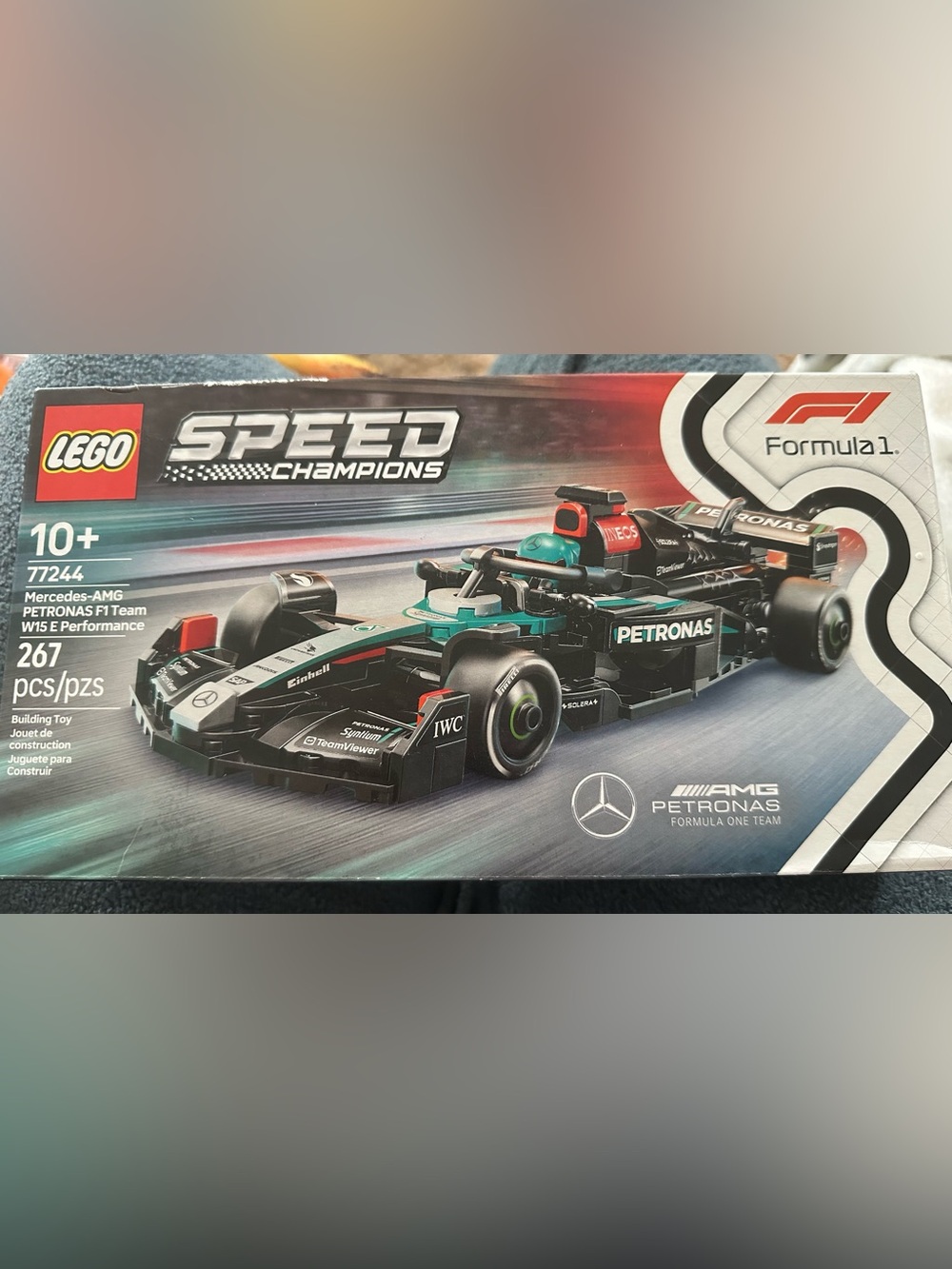 Lego Speed Champions Mercedes-AMG Formula 1 Car in Black and Teal